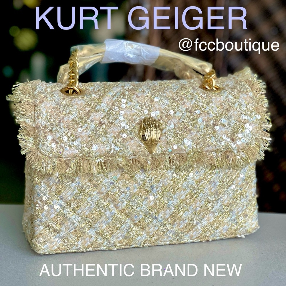 KURT GEIGER Kensington Sequined TWEED bag